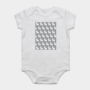 Chihuahua silhouette print (large) gray Baby Bodysuit